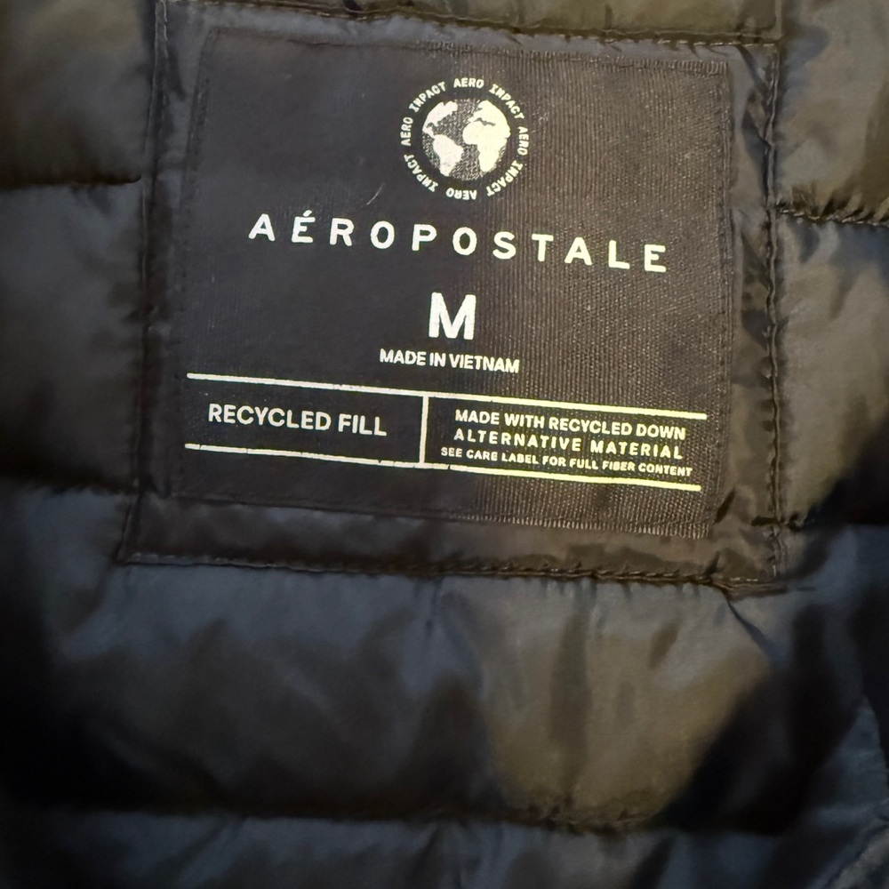 Aeropostale Midnight Black Quilted Jacket
